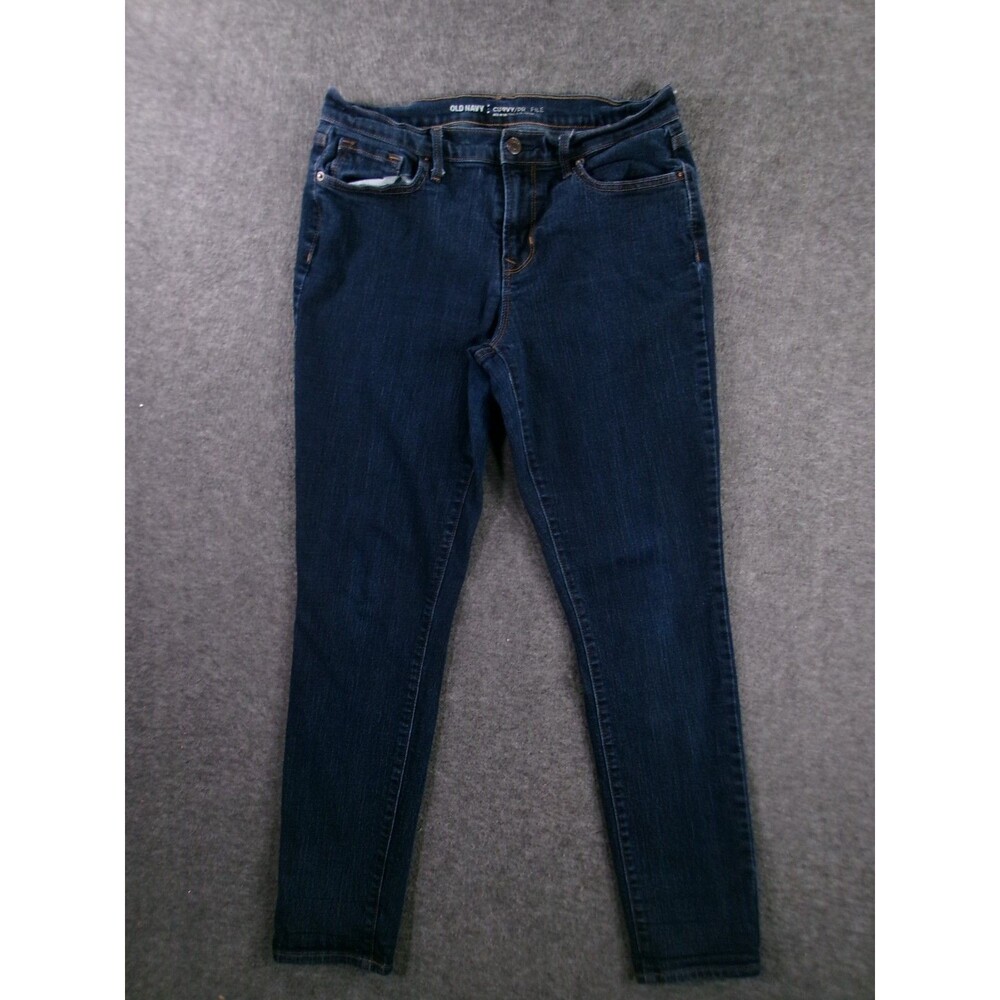 Old Navy Jeans Womens 8 Blue Curvy Profile Dark Wash Classic Casual Comfy